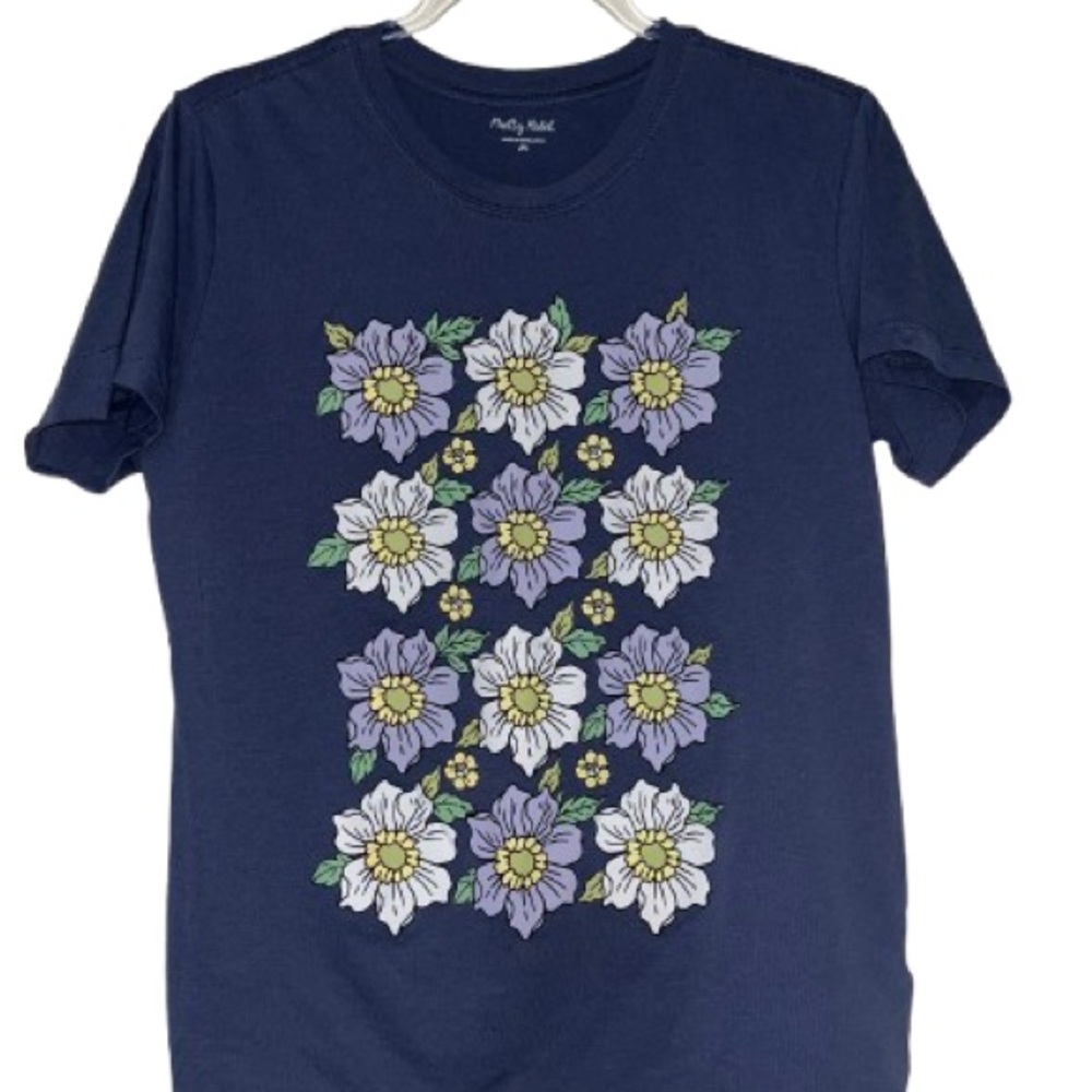 Pretty Rebellious Navy Floral Tee